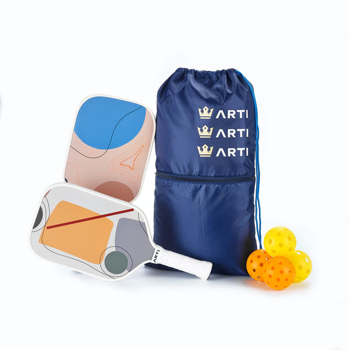 Pickleball Gift Set for 2: 2 Paddles, 4 Balls + Carry Bag | ARTI "Horizon Duo" Beginner Starter Set