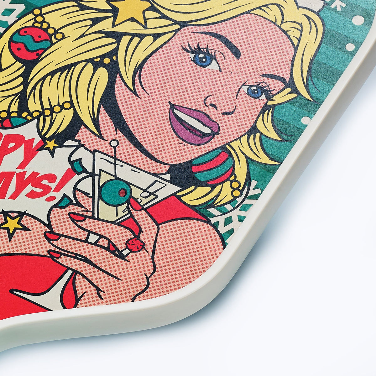 ARTI 16mm T700 Carbon Fiber Kristen & Kristy "Happy Holidays" Pickleball Paddle