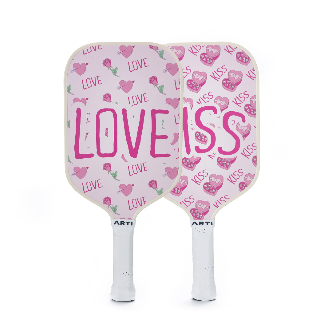 ARTI Fiberglass "Love & Kiss" Pickleball Paddle Set