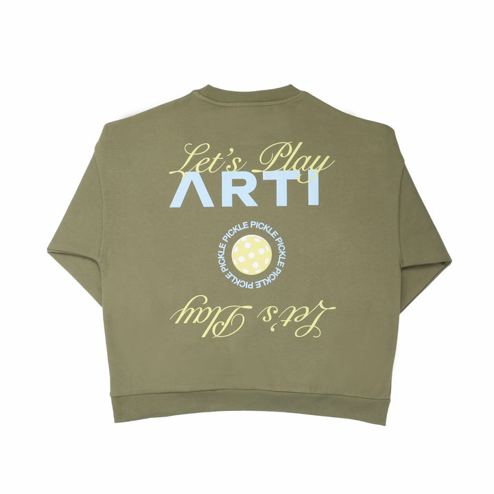 ARTI “Let’s Play” Heavyweight Crewneck – Olive Green