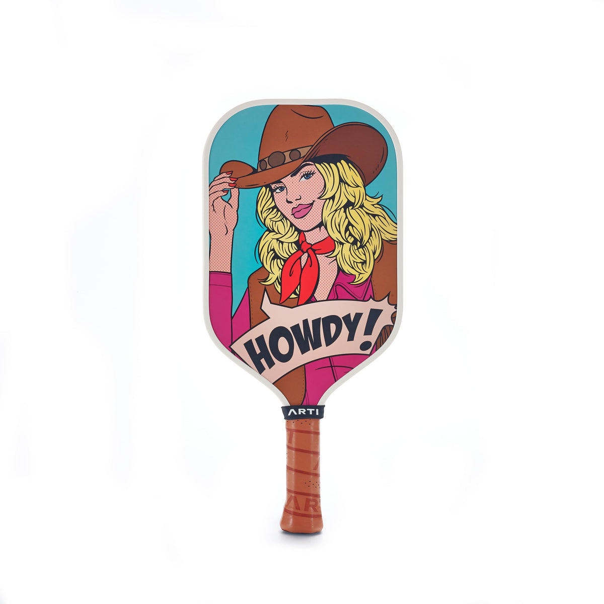 ARTI 16mm T700 Carbon Fiber Kristen & Kristy "HOWDY" Pickleball Paddle