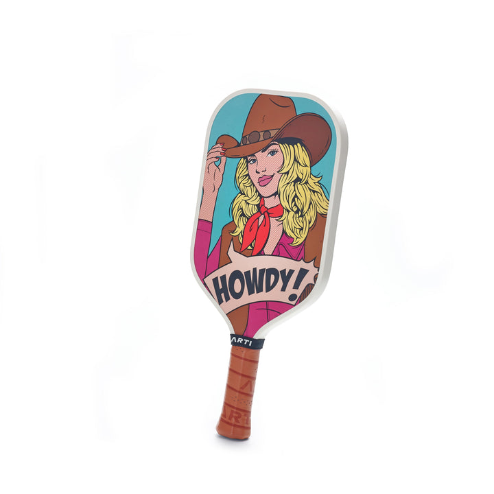 ARTI 16mm T700 Carbon Fiber Kristen & Kristy "HOWDY" Pickleball Paddle